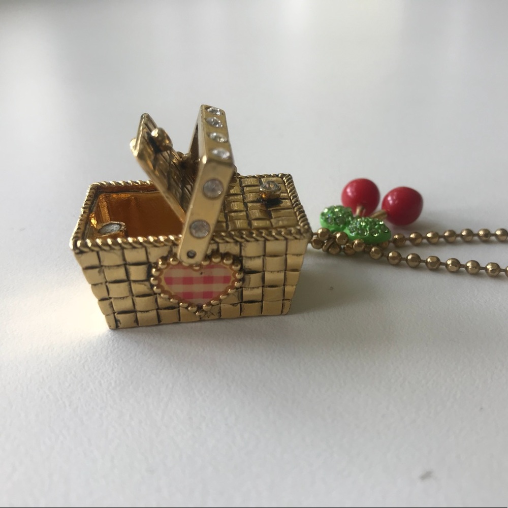 Betsy Johnson Picnic Basket Necklace